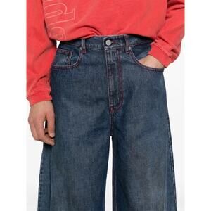 ERL Contrast-Stitching Men’s Wide Leg Jeans